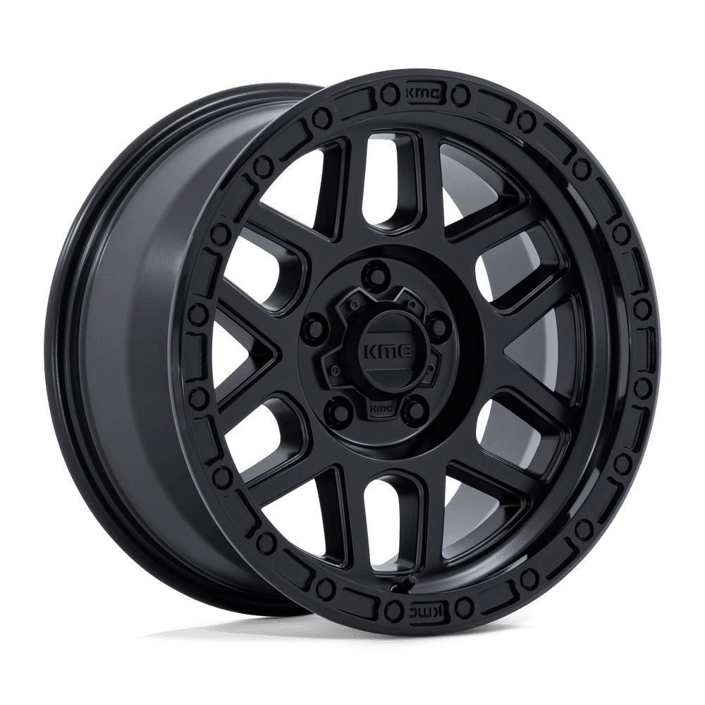 KMC Km544 Mesa 17X8.5 5X127 +0MM Satin Black W/ Gloss Black Lip