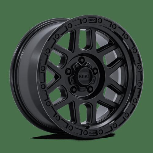 KMC Km544 Mesa 17X9 5X127 +18MM Satin Black W/ Gloss Black Lip