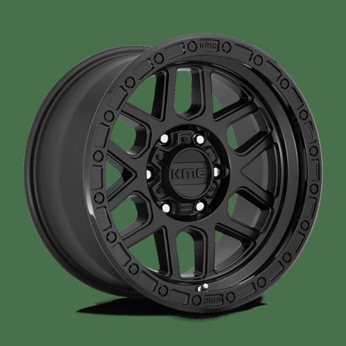 KMC Km544 Mesa 20X9 8X170 +18MM Satin Black W/ Gloss Black Lip