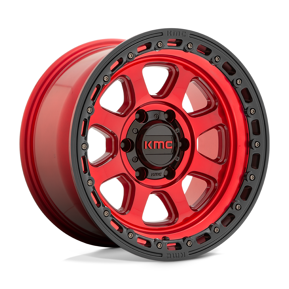 KMC Km548 Chase 20X9 6X139.7 +18MM Candy Red W/ Black Lip
