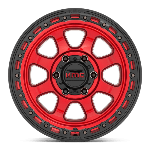 KMC Km548 Chase 20X9 5X127 +18MM Candy Red W/ Black Lip