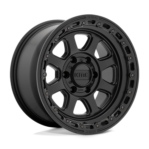 KMC Km548 Chase 17X9 6X135 +0MM Satin Black W/ Gloss Black Lip