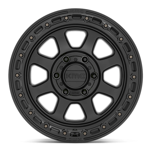 KMC Km548 Chase 20X9 5X139.7 +0MM Satin Black W/ Gloss Black Lip