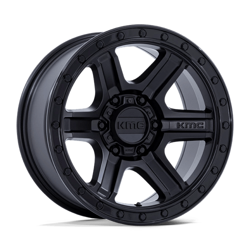 KMC Km551 Outrun 18X9 5X127 +18MM Matte Black W/ Gloss Black Lip