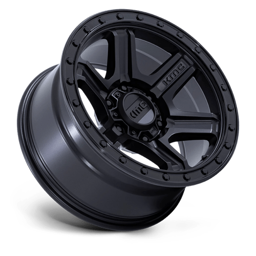 KMC Km551 Outrun 18X9 5X127 +18MM Matte Black W/ Gloss Black Lip