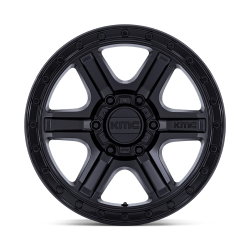 KMC Km551 Outrun 17X8.5 6X139.7 +18MM Matte Black W/ Gloss Black Lip