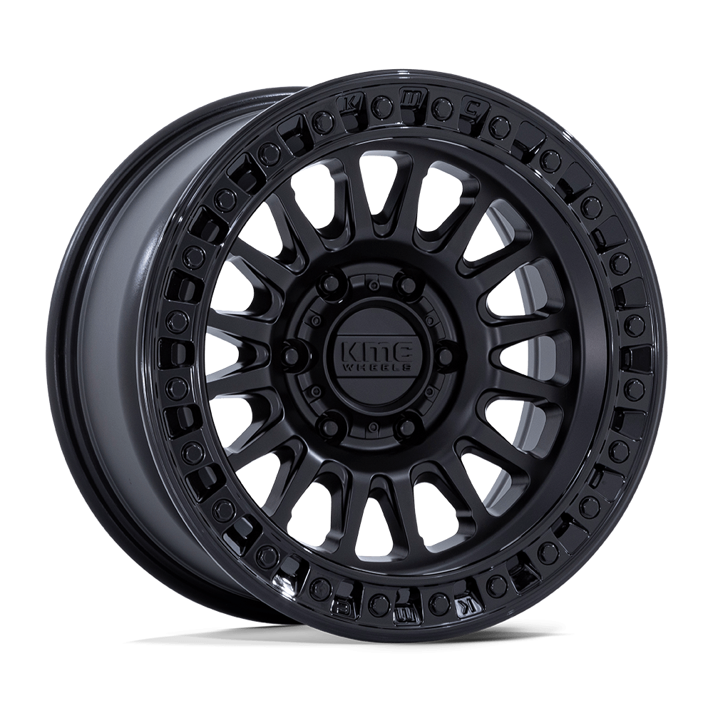 KMC Km552 Ims 20X9 8X165.1 +0MM Matte Black W/ Gloss Black Lip