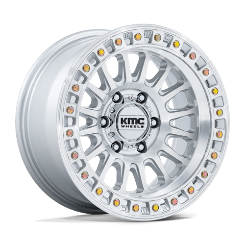 KMC Km552 Ims 18X9 8X165.1 +18MM Gloss Silver W/ Machined Face