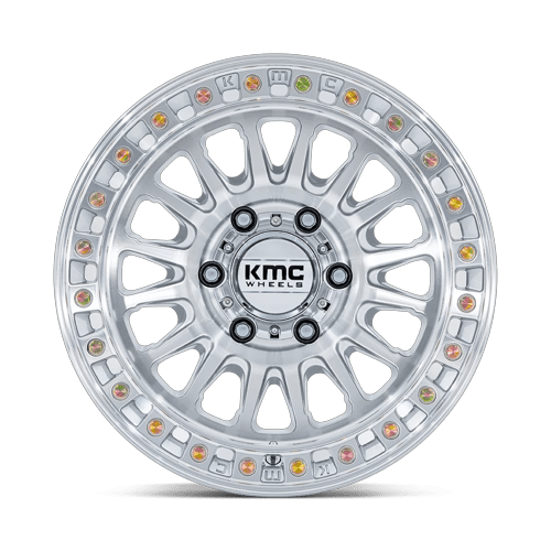 KMC Km552 Ims 18X9 8X165.1 +0MM Gloss Silver W/ Machined Face