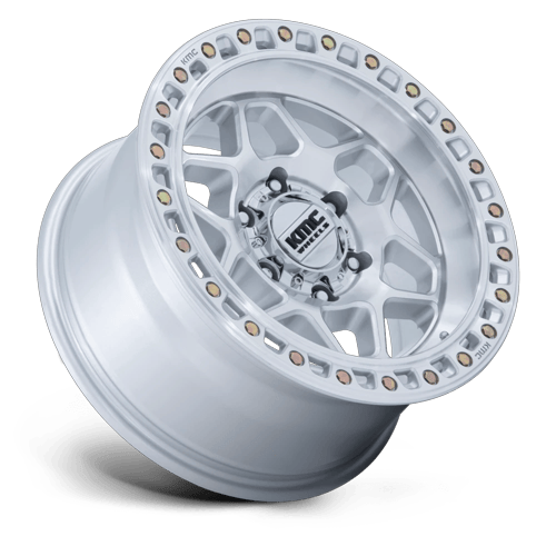 KMC Km553 Torx 17X9 5X127 -12MM Gloss Silver W/ Machined Face