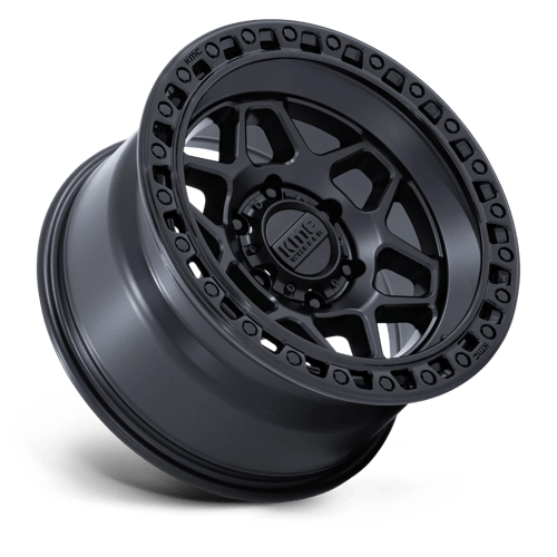 KMC Km553 Torx 17X8.5 5X127 +0MM Matte Black W/ Gloss Black Lip