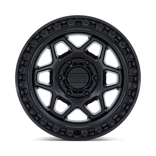 KMC Km553 Torx 17X8.5 6X139.7 +0MM Matte Black W/ Gloss Black Lip