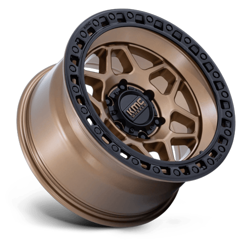 KMC Km553 Torx 17X9 6X139.7 -12MM Matte Bronze W Gloss Black Lip