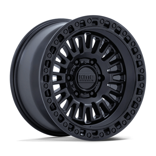 KMC Km554 Aztec 17X8.5 6X135 +0MM Matte Black W/ Gloss Black Lip