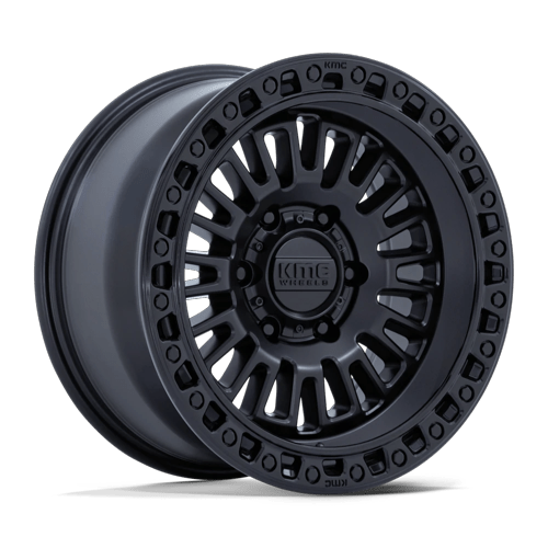 KMC Km554 Aztec 17X8.5 6X139.7 +25MM Matte Black W/ Gloss Black Lip