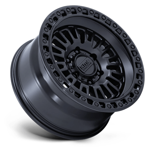 KMC Km554 Aztec 17X8.5 6X114.3 +25MM Matte Black W/ Gloss Black Lip