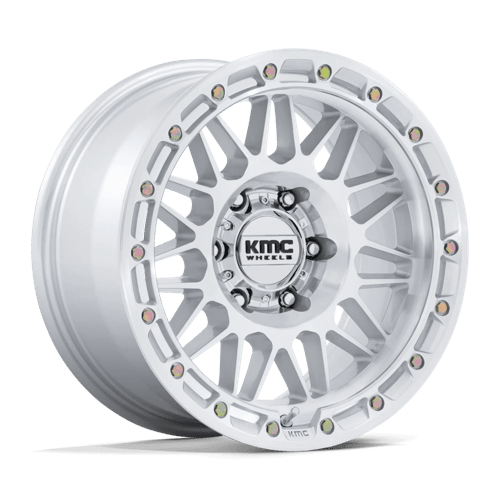 KMC Km555 Attack 17X8.5 5X127 -10MM Gloss Silver W/ Machined Face