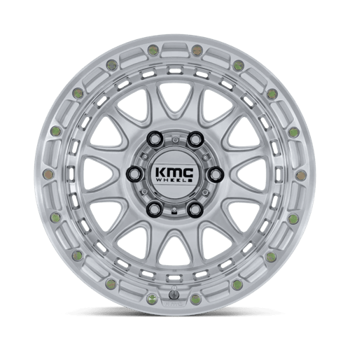 KMC Km556 Crux 17X8.5 6X135 +0MM Gloss Silver W/ Machined Face
