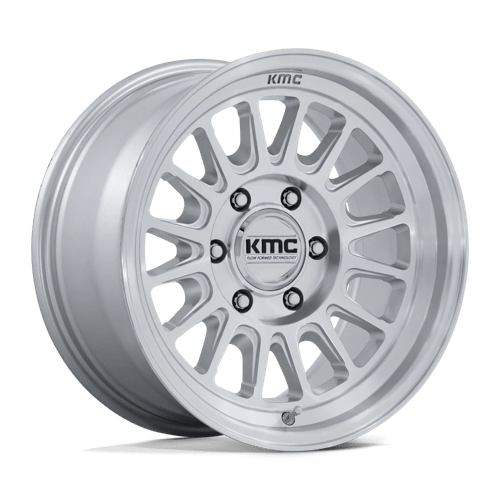 KMC Km733 Impact Fft 17X8.5 6X135 +0MM Gloss Silver W/ Machined Face