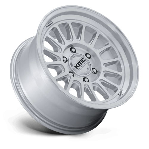 KMC Km733 Impact Fft 17X8.5 6X135 +0MM Gloss Silver W/ Machined Face