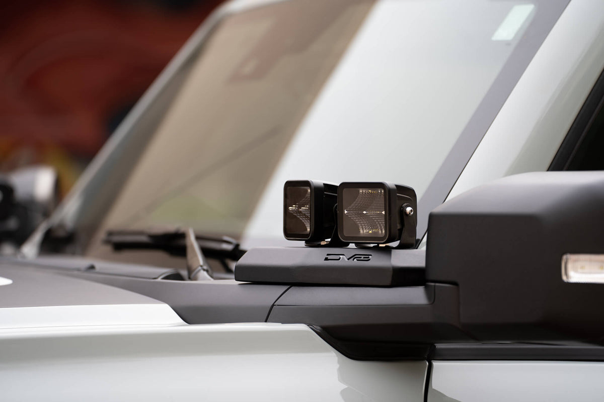 DV8 Offroad - 2021-22 Ford Bronco A-Pillar Pod Light Mounts? - LBBR-02