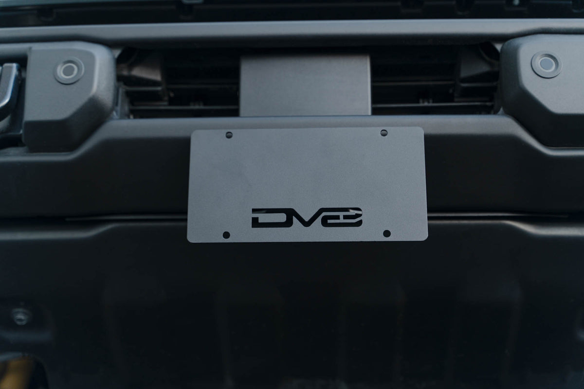 DV8 Offroad - Ford Bronco Capable Bumper Front License Plate Mount - LPBR-04