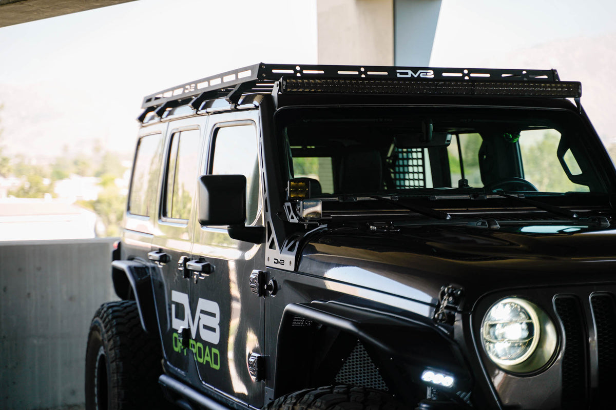DV8 Offroad - Jeep Wrangler JL & Gladiator JT A-Pillar Dual Light Pod Mounts - LBJL-11