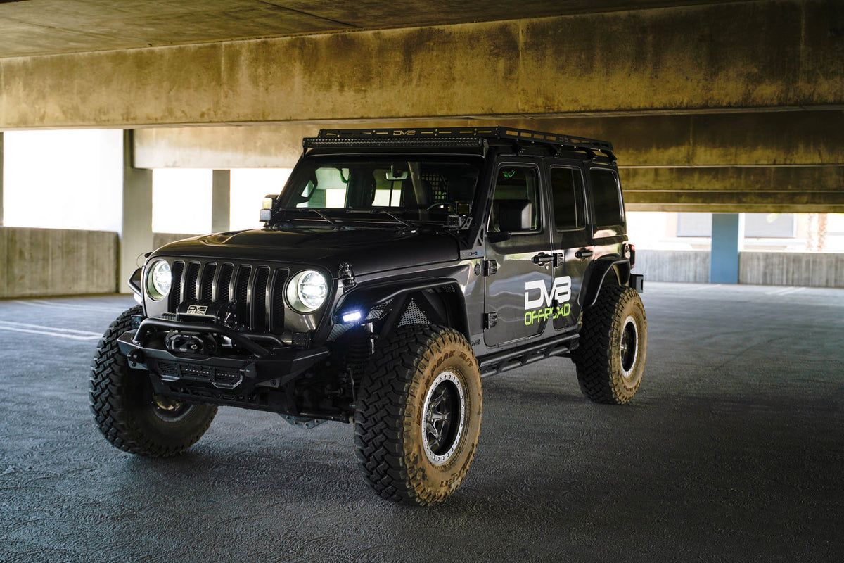 DV8 Offroad - Jeep Wrangler JL & Gladiator JT A-Pillar Dual Light Pod Mounts - LBJL-11