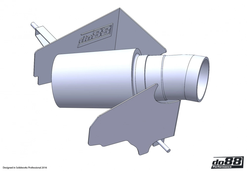 do88 - SAAB 9-3 2.8T V6 06-11 Intake system with filter, red hose - LF-100R-FILTER