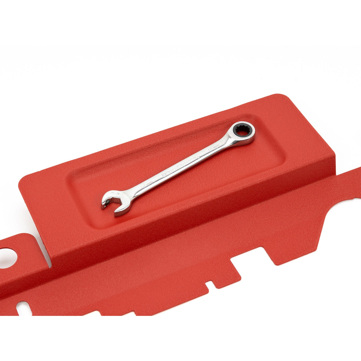 GrimmSpeed 05-09 Subaru Legacy/Outback Radiator Shroud w/Tool Tray - Textured Red - GRM096032