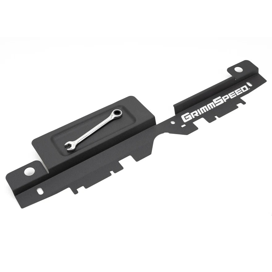 GrimmSpeed 05-09 Subaru Legacy/Outback Radiator Shroud w/Tool Tray - Textured Black - 096030