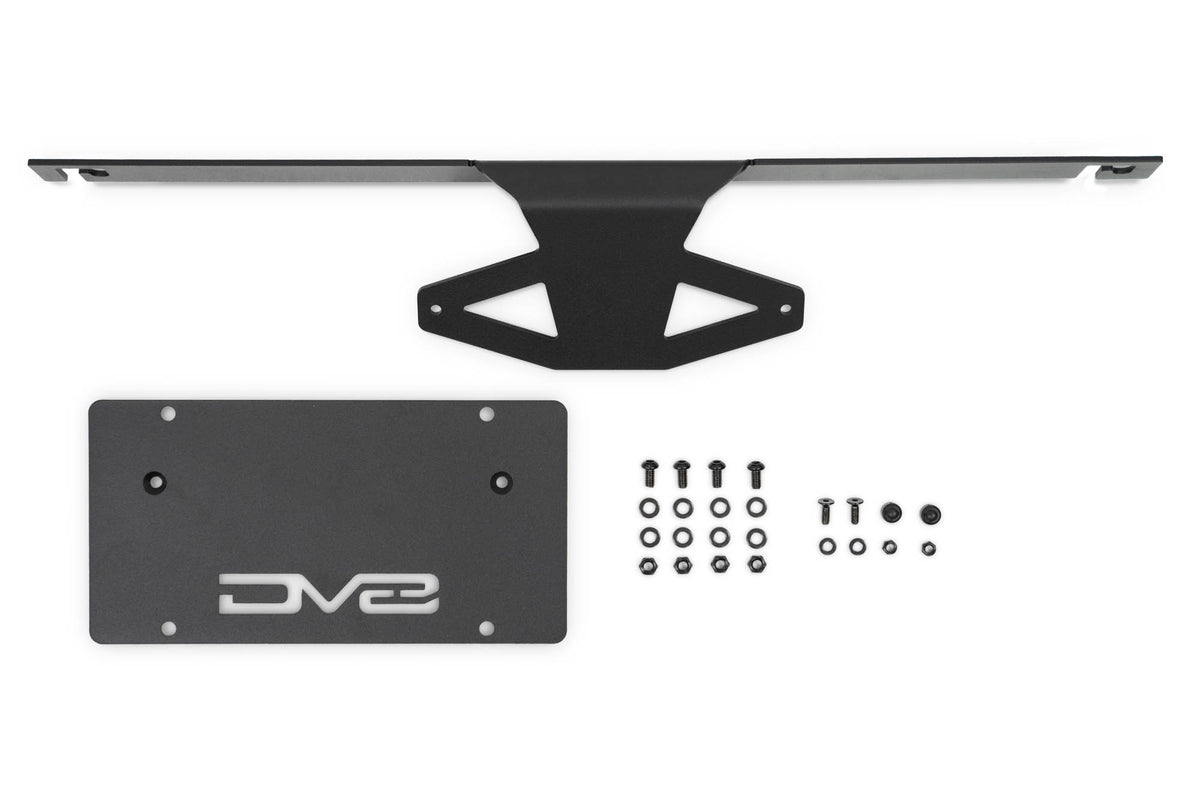 DV8 Offroad - Ford Bronco Capable Bumper Slanted Front License Plate Mount - LPBR-05