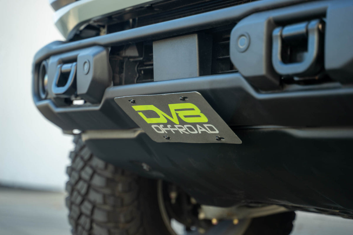 DV8 Offroad - Ford Bronco Capable Bumper Slanted Front License Plate Mount - LPBR-05