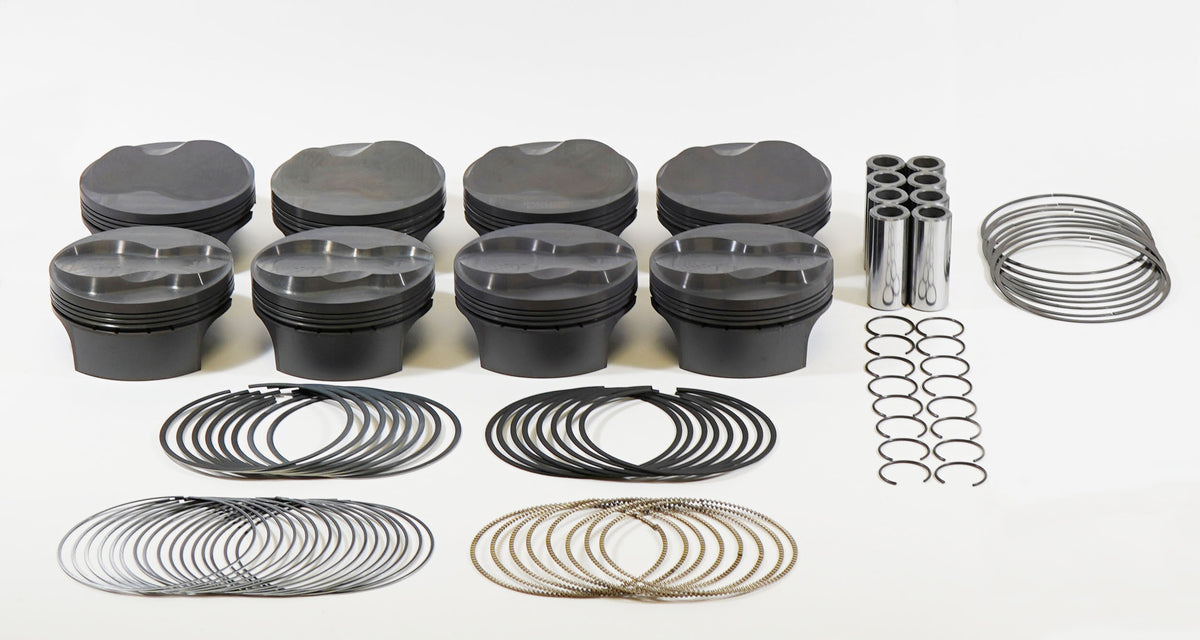 Mahle MS Piston Set GM LSX 434cid 4.155x1.110RCH 4.0 Stk 6.125 Rod .927 Pin 5.6cc 13.8CR - Set of 8 - 930229755