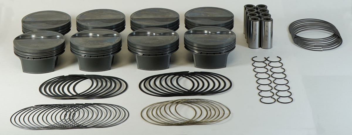 Mahle MS Piston Set GM LS 408ci 4.030in Bore 4in Stroke 6.125in Rod .927 Pin -12cc 10.6 CR Set of 8 - 930219330