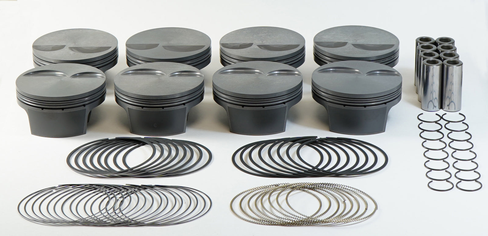 Mahle MS Piston Set GM LS 430ci 4.135in Bore 4in Stk 6.125in Rod .927 Pin -3cc 12.4 CR Set of 8 - 930221635