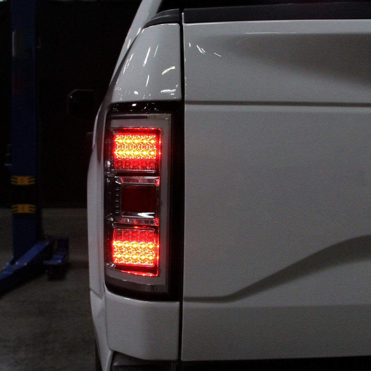 Spec-D Tuning - 2015-2017 Ford F-150 LED Tail Lights ( Chrome Housing/Smoked Lens) - LT-F15015GLED-TM