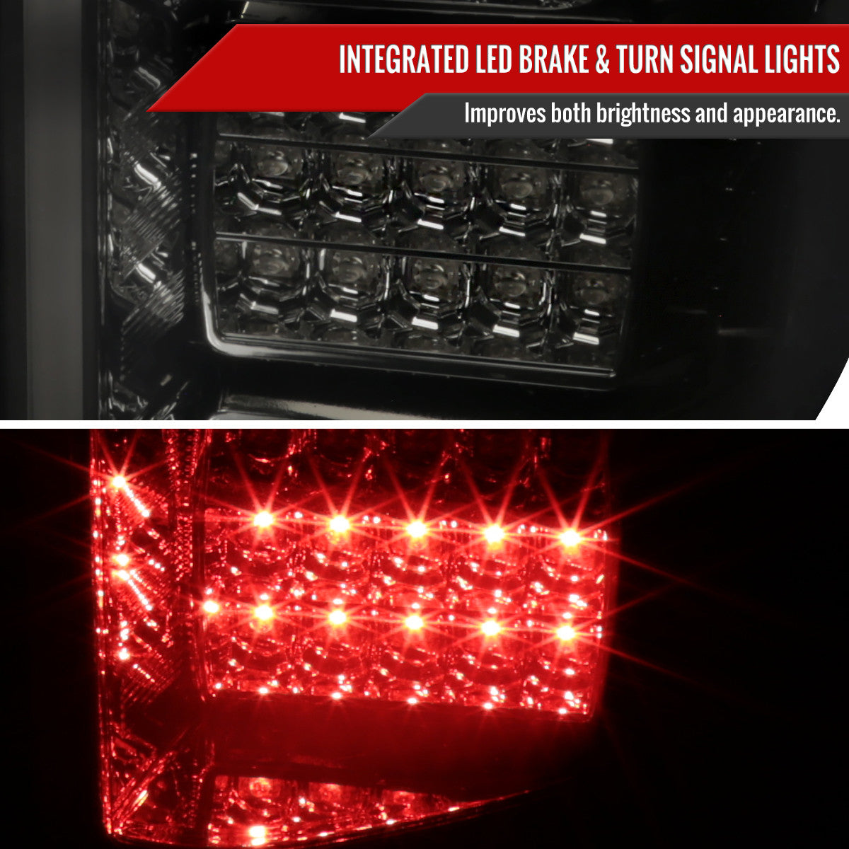 Spec-D Tuning - 2015-2017 Ford F-150 LED Tail Lights ( Chrome Housing/Smoked Lens) - LT-F15015GLED-TM