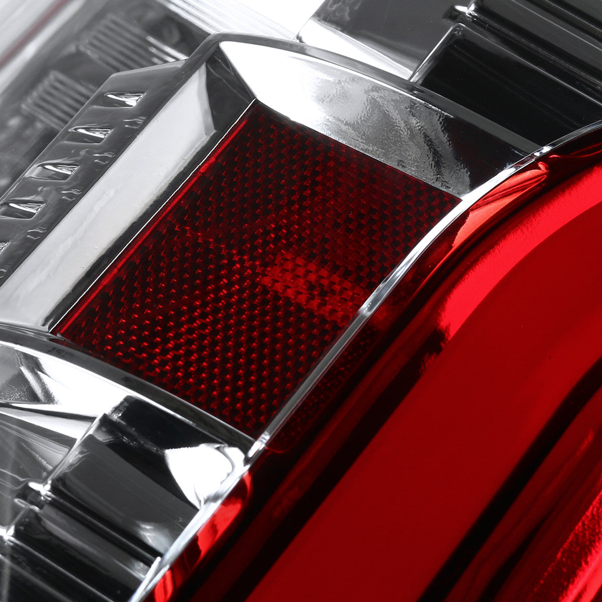 Spec-D Tuning - 2015-2017 Ford F-150 LED Tail Lights (Chrome Housing/Red Lens) - LT-F15015RLED-TM