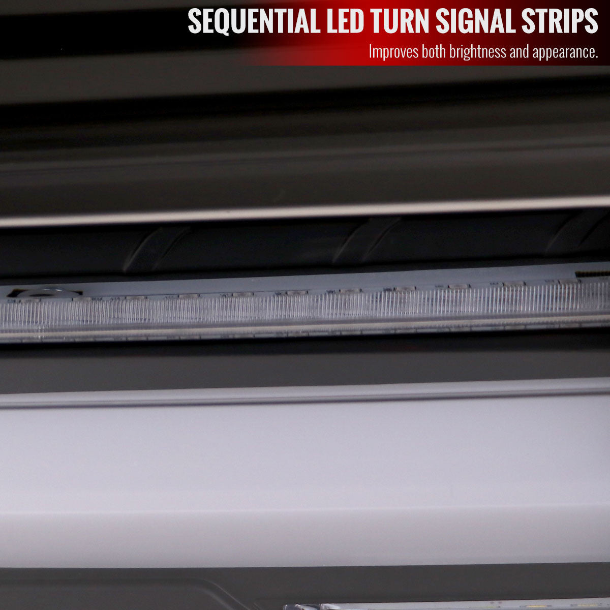 Spec-D Tuning - 2019-2024 Toyota RAV4 White LED Bar Sequential Signal Tail Lights (Matte Black Housing/Clear Lens) - LT-RAV419JMLED-SQ-TM