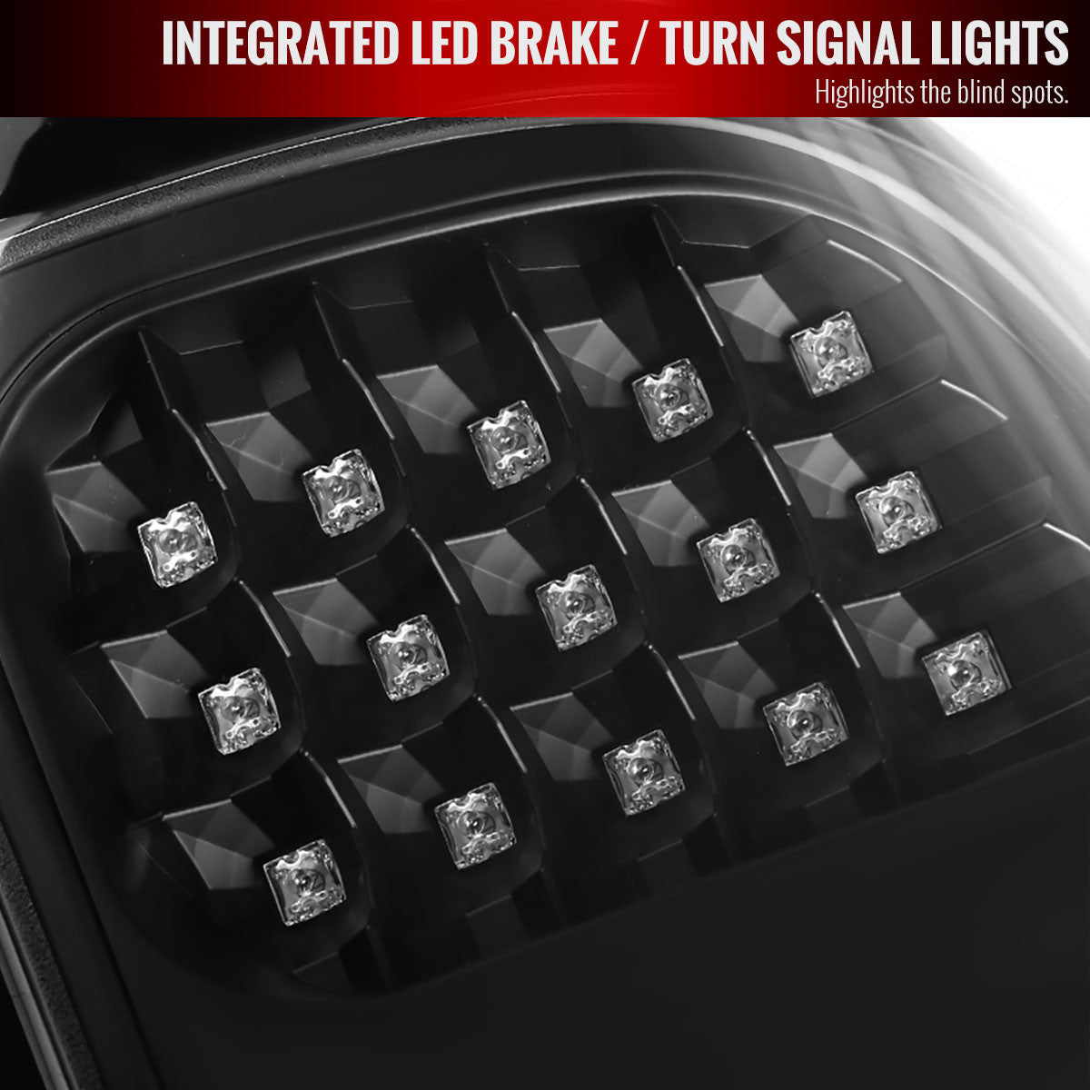 Spec-D Tuning - 2007-2013 GMC Sierra 1500 / 2007-2014 Sierra 2500HD 3500HD LED Tail Lights - V2 (Matte Black Housing/Clear Lens) - LT-SIE07JMLED-V2-TM