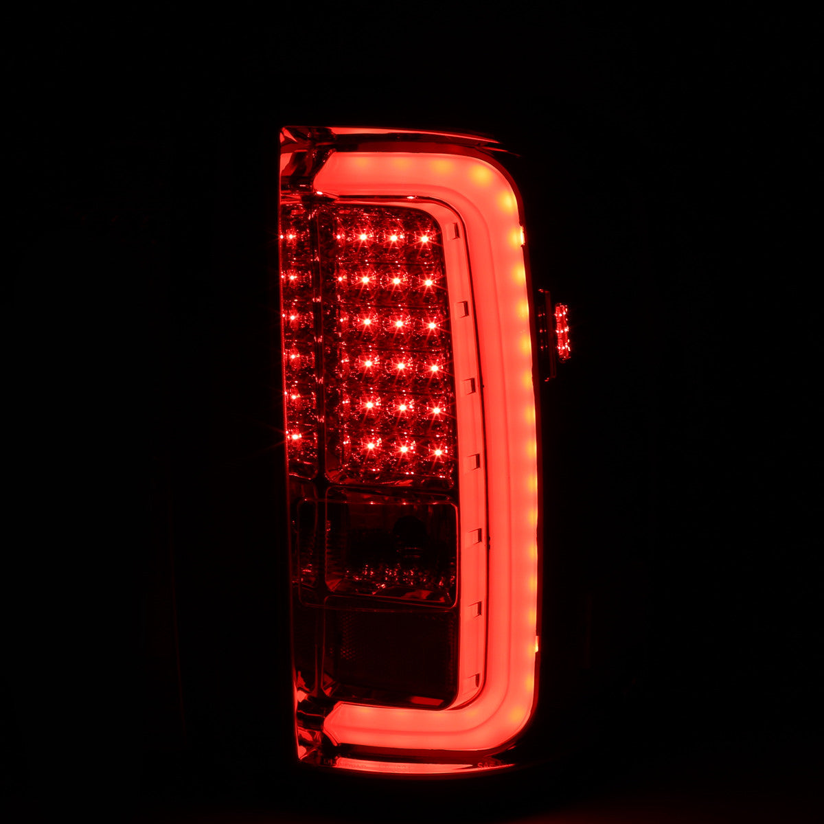 Spec-D Tuning - 2014-2018 GMC Sierra 1500/2500HD/3500HD LED Tail Lights (Chrome Housing/Clear Lens) - LT-SIE14CLED-TM