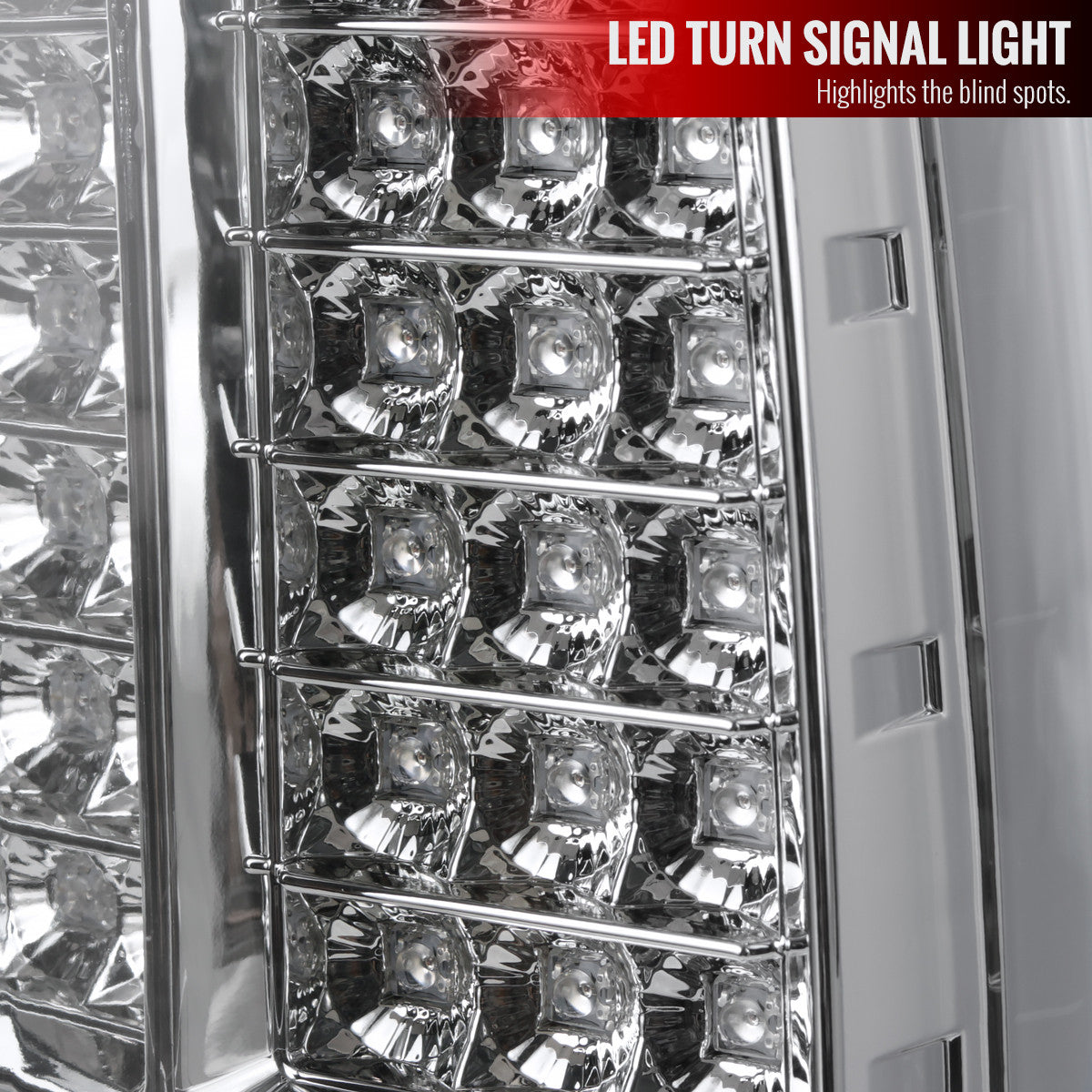 Spec-D Tuning - 2014-2018 GMC Sierra 1500/2500HD/3500HD LED Tail Lights (Chrome Housing/Clear Lens) - LT-SIE14CLED-TM