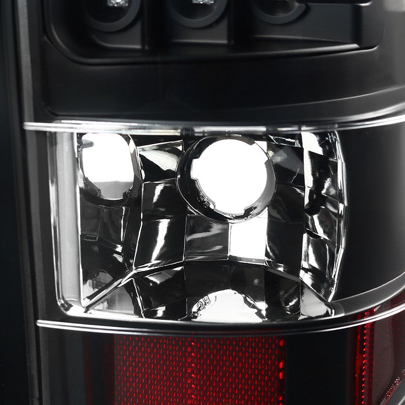 Spec-D Tuning - 2003-2006 Chevrolet Silverado V2 LED Tail Lights (Matte Black Housing/Clear Lens) - LT-SIV03JMLED-V2-TM