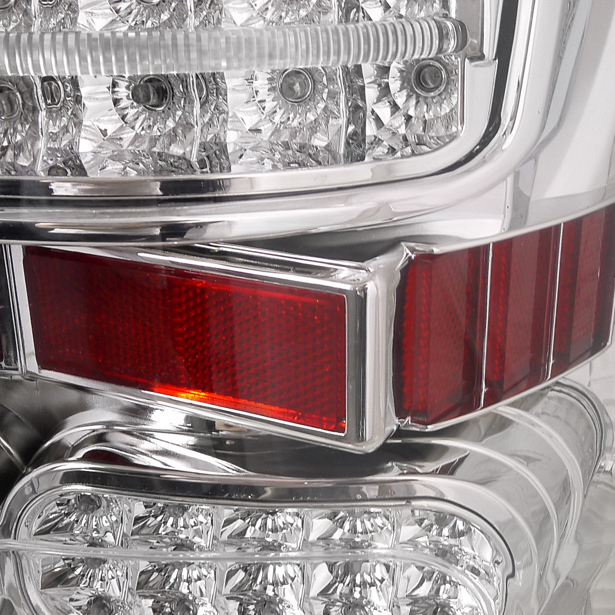 Spec-D Tuning - 2007-2013 Toyota Tundra LED Tail Lights (Chrome Housing/Clear Lens) - LT-TUN07CLED-JP