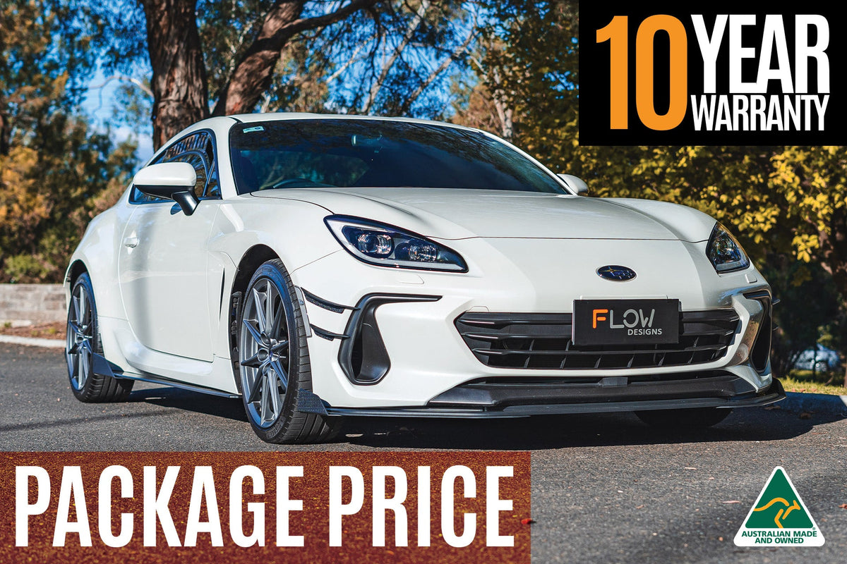 Flow Designs - ZD8 BRZ Full Lip Splitter Set (GLOSS BLACK)