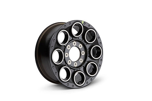 Ford Performance - Super Duty 20"x 8" Black Machined Single Wheel - M-1007-S2008GBM