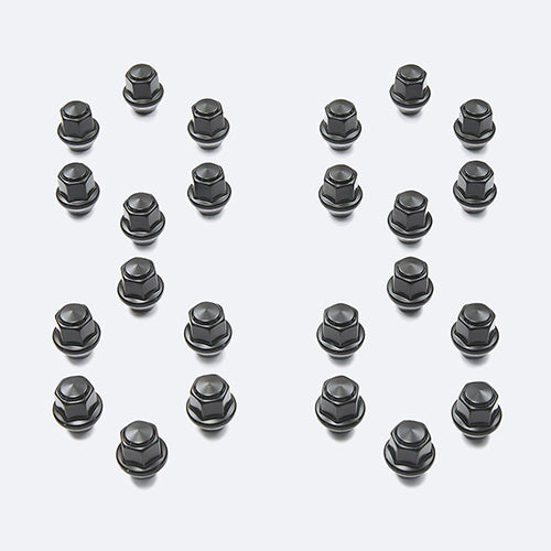 Ford Performance - M12 X 1.5 Black Lug Nut Vehicle Kit (24) - M-1012K-BR