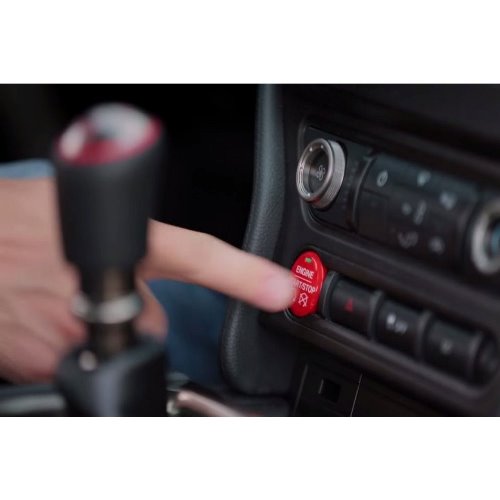 Ford Performance - 2015-2017 Mustang Red Starter Button Installation Kit - M-10B776-MR