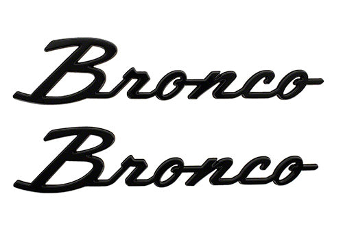 Ford Performance - Bronco Classic Script Fender Badge Kit - Gloss Black - M-1447-BSGS